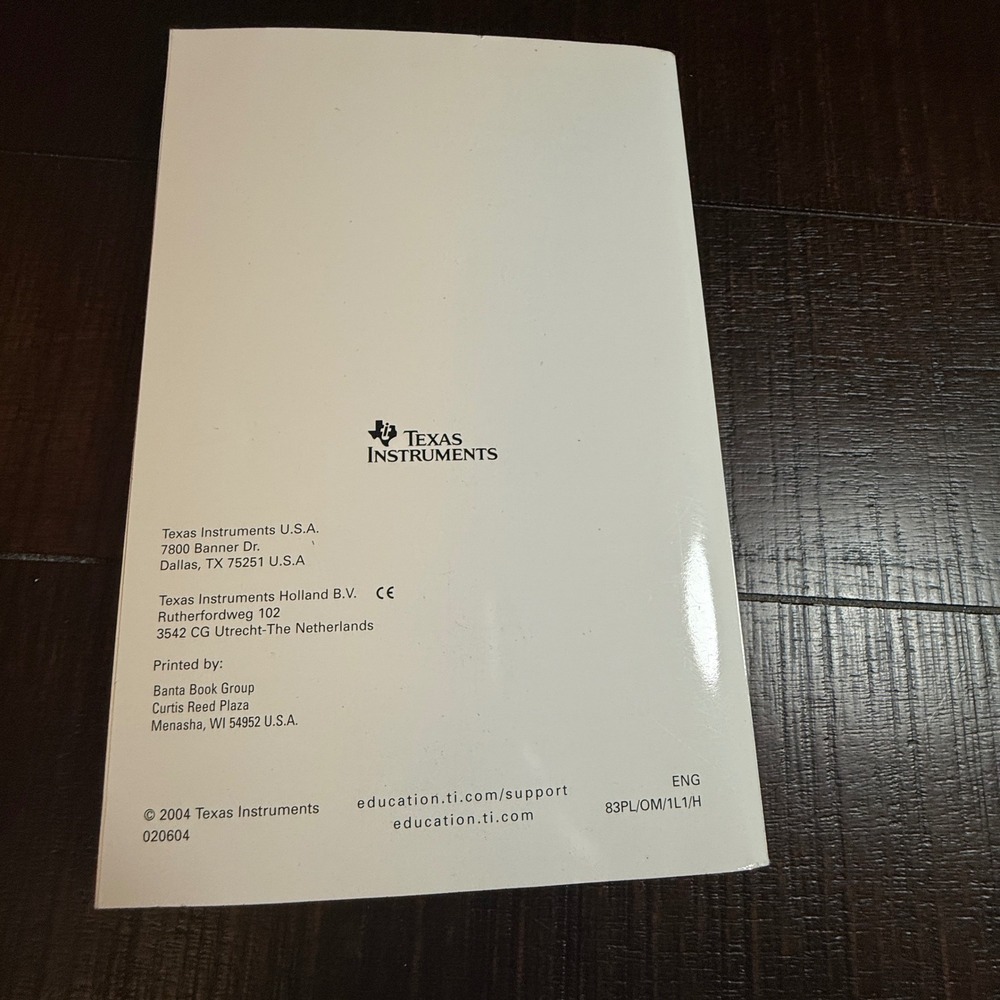 Texas Instruments TI-83 Plus Graphing Calculator Guidebook English - Picture 2 of 6